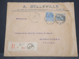 REUNION - Env Recommandée De Paris Pour St Denis De La Réunion Avec N° 151 - Dec 1931 - A Voir - P 16655 - Cartas & Documentos
