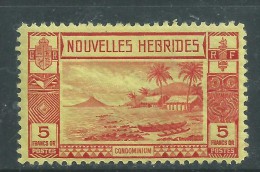 Nlles Hébrides N°110 X  Partie De Série : 5 F.rouge Sur Jaune, Légende Française  Trace De Charnière Sinon TB - Unused Stamps