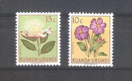 Ruanda-Urundi 1953-2 Sellos Nuevos**- Flora Dissotis Y Protea - Ongebruikt