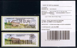 ATM- PROTOTYPE NABANCO  IER DU SITE PILOTE DE MERIEL - LV 1.08 EUR ,papier Marcophilex  AUVERS SUR OISE. PREUVE DE DEPOT - 2010-... Illustrated Franking Labels