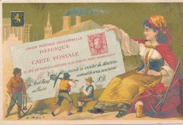 Chromo Dorée Belgique Maison Du Pont Neuf à Nantes Les Pays Timbres Carte Postale - Andere & Zonder Classificatie