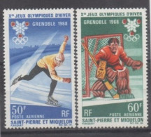 Saint-Pierre Et Miquelon - PA 40/41 - Jeux Olymîques De Grenoble : Patinage De Vitesse, Hockey - - Ongebruikt