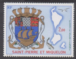 Saint-Pierre Et Miquelon - PA 58 - Armoiries Et Carte Des Îles - - Neufs