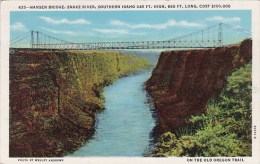 On The Old Oregon Trail Hansen Bridge Snake River Southern Idaho - Altri & Non Classificati