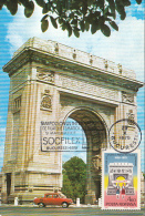 37258- BUCHAREST- THE ARCH OF TRIUMPH, CAR, MAXIMUM CARD, 1979, ROMANIA - Maximum Cards & Covers