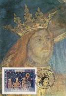 37310- PRINCE STEPHEN THE GREAT OF MOLDAVIA, PORTRAIT AT VORONET MONASTERY, FRESCO, MAXIMUM CARD, 1982, ROMANIA - Cartes-maximum (CM)