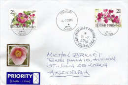 FINLANDE. BEAUTÉS FLORALES, Sur Lettre Adressée En Andorre - Covers & Documents