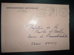 LETTRE GENDARMERIE NATIONALE OBL.MEC.30-5-1975 CHARMES (88 VOSGES) + MAURICE BARRES - Civil Frank Covers