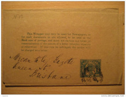 Brisbane Faja Diarios Periodicos Impresos Newspapers Wrapper Postal Stationery QUEENSLAND Australia - Lettres & Documents