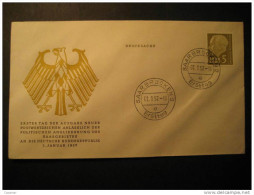 1957 Eagle Saarland SAAR Sarre Saarbrucken Allemagne Germany Deutschland France - Lettres & Documents