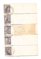 Bandeau De Journal Avec Timbres - Newspaper Headband With Stamps 1 Ban Posta ROMANIA ROUMANIE 1912 BUCAREST - Briefe U. Dokumente