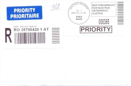 2015. Austria, The Letter By Registered Prioritairy Post To Moldova - Briefe U. Dokumente