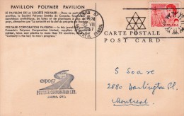 Canada Montreal 1967 Expo 67 / World Exhibition "Polymer Corporation Pavilion" Post Card-XIV - 1953-.... Regno Di Elizabeth II