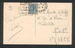 Daguin Monte-Carlo - Climat Incomparable Tous Les Sports - 21 09 1928 Sur CPA Des Jardins - Postmarks