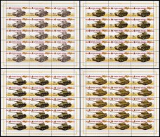 Russia 2010 Sheet Weapon Victory Tanks World War II Tank Transport History Military Militaria WW2 Stamps MNH Mi 1636-39 - Collections