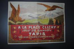 Rare Publicité Format A4 Magasins A La Place Clichy Art Nouveau Tapis D'Orient Aviation - Advertising