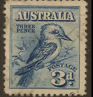 AUSTRALIA 1928 3d Kookaburra SG 106 U #RF47 - Oblitérés