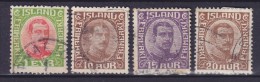 Iceland 1920 Mi. 83, 161, 90, 101     König ChristianX. - Ungebraucht