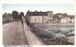 46 - BRETENOUX  - Colorisée -  Panorama D'Arrivée - Pont - 2 Scans - Bretenoux