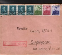 Romania - Letter Censured Circulated In 1942 With Strip 4 Stamps, King Mihai - World War 2 Letters