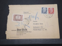 Allemagne REP DEM - Env Pour La Hongrie Taxée - Juin 1963 - A Voir - P16780 - Storia Postale