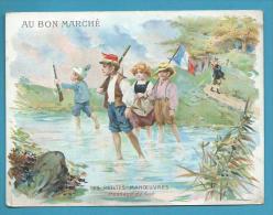 CHROMO LITHO - Série LES PETITE MANOEUVRES Passage Du Gué - Autres & Non Classés