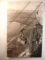 Carte Postale Veyrier Du Lac Le Téléphérique Station Supérieure Vue Générale Sur Annecy (oblitérée 1956 ) - Veyrier