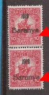 1919  15-17   BARANYA  UNGARN SERBIA JUGOSLAVIJA OVERPRINT  INTERESSANT  - TYP II NEVER  HINGED - Baranya