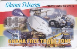 Ghana, GHA-C-17 /11.00, Free Trade Zone, Satellite Dish 2 Scans. - Ghana