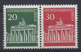 Germany (Berlin) 1966 Brandenburger Tor (**) Mi.W45 - Se-Tenant