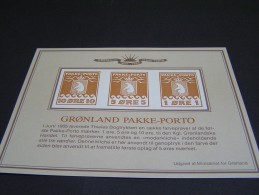 GRQNLAND Parcel Stamps Reprints; - Colis Postaux