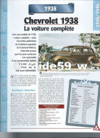 Fiche Chevrolet 1938 (1938) - Un Siècle D'Automobiles (Edit. Hachette) - Voitures