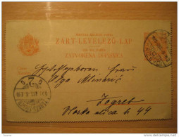Krizevci 1899 Or 1906 ? To Zagreb Serbia Yugoslavia Croatia Postal Stationery Card HUNGARY - Briefe U. Dokumente