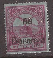 1919  12-14   BARANYA  UNGARN SERBIA JUGOSLAVIJA OVERPRINT  INTERESSANT  - TYP II NEVER HINGED - Baranya