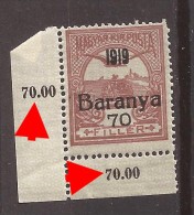 1919  12-14   BARANYA  UNGARN SERBIA JUGOSLAVIJA OVERPRINT  INTERESSANT  - TYP II NEVER HINGED - Baranya