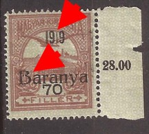 1919  12-14   BARANYA  UNGARN SERBIA JUGOSLAVIJA OVERPRINT  INTERESSANT  - TYP II NEVER HINGED - Baranya