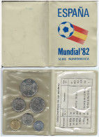 Espagne Coupe Du Monde '82 6 Pièce De Monnaie BU - Mint Sets & Proof Sets