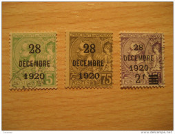 Yvert 48/50 CAT 2002: 71,65 EUR MONACO Overprinted Complete Set - Autres & Non Classés