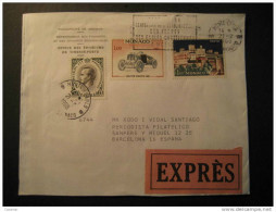 MONACO Monte Carlo Monte-Carlo 1968 Barcelona Spain Espagne Expres Label Carteria Urgente Special Delivery Nice France - Cartas & Documentos