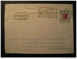 MONACO Monte Carlo Monte-Carlo 1964 To Barcelona Spain Espagne Cactus Cancel Cote D' Azur France - Lettres & Documents