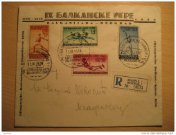 YUGOSLAVIA Beograd 1938 Olympic Balkan Olimpyade Balcanique Olympische Fdc Cover Yvert Set 326/9 Yugoslavie Olympics - Briefe U. Dokumente