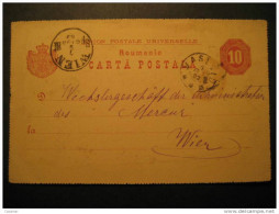 ROMANIA Vas...liu ? 1883 To Wien Austria Roumanie Rumania Rumanien UPU Postal Stationery Card - Briefe U. Dokumente