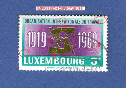 1969 N° 740 INTERNATIONALE DU TRAVAIL  OBLITÉRÉ - Plaatfouten & Curiosa