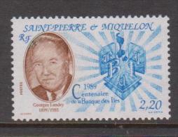 St Pierre & Miquelon 1989 Landry Bank Anniversary Single MNH - Neufs