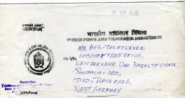 India-Cover Posted By Air Mail Free Of Charge From The Indian Posts & Telegraphs To AEG-Telefunken Backnang/West Germany - Poste Aérienne