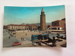 CARBONIA - Piazza Roma - Auto FIAT, Autobus - Cartolina FG BR V 1963 - Carbonia
