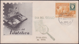 1956-CE-12 CUBA 1956. SPECIAL CANCEL. DIA DEL SELLO. STAMP DAY. - Briefe U. Dokumente