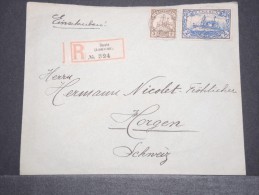 CAMEROUN ALLEMAND - Env Recommandée (archives) De Duala Pour La Suisse (Horgen) - 1912 - Pas Courant - A Voir - P16882 - Cameroun