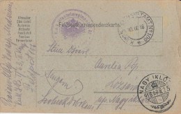 WARFIELD POSTCARD, BATTALIO 1/63, POST OFFICE NR 106, WW1, CENSORED, 1916, HUNGARY - Briefe U. Dokumente