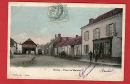 HORNOY - Place Du Marché -( Café) - 1905 - - Hornoy Le Bourg